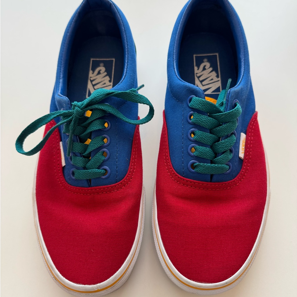 Vans Old Skool Colorblock Canvas Sneakers Red Blue Yellow Green Women 8/Mens 6.5